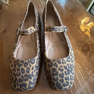Leopard Print Mary Jane Flats